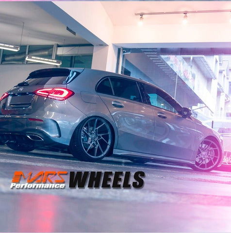 MARS MP - T4 Hyper Black 19 Inch Twist Spork Concave Alloy Wheels Rims - Mars Performance