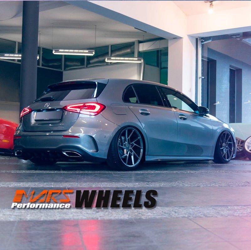 MARS MP - T4 Hyper Black 19 Inch Twist Spork Concave Alloy Wheels Rims - Mars Performance