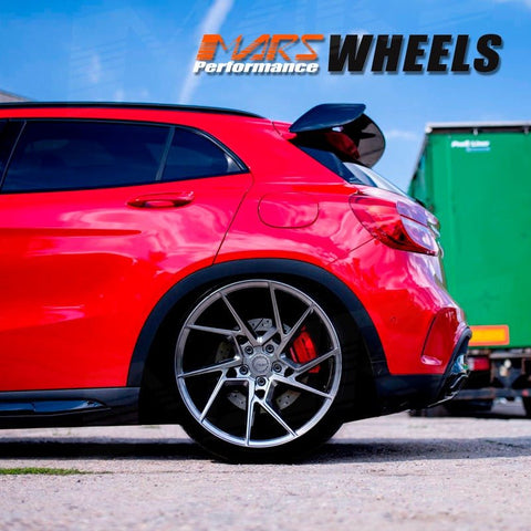 MARS MP - T4 Hyper Black 19 Inch Twist Spork Concave Alloy Wheels Rims - Mars Performance