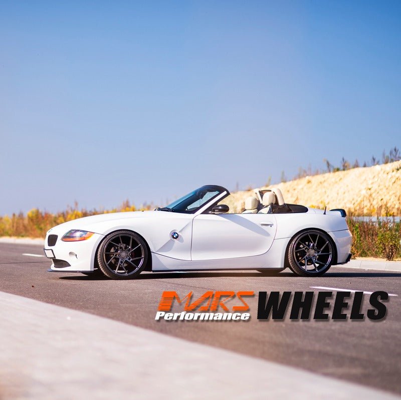MARS MP - T4 Hyper Black 19 Inch Twist Spork Concave Alloy Wheels Rims - Mars Performance