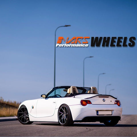 MARS MP - T4 Hyper Black 19 Inch Twist Spork Concave Alloy Wheels Rims - Mars Performance