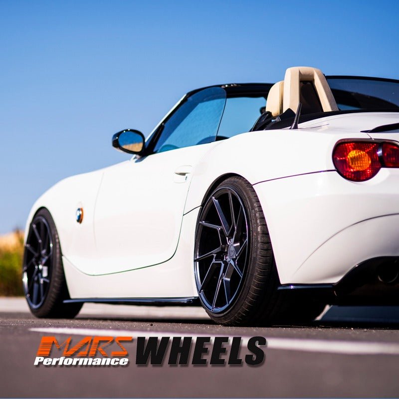 MARS MP - T4 Hyper Black 19 Inch Twist Spork Concave Alloy Wheels Rims - Mars Performance