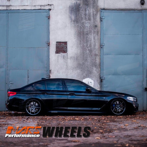 MARS MP - T4 Hyper Black 19 Inch Twist Spork Concave Alloy Wheels Rims - Mars Performance