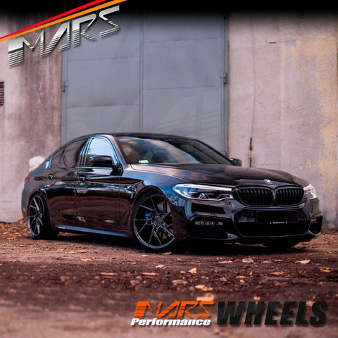 MARS MP - T4 Hyper Black 19 Inch Twist Spork Concave Alloy Wheels Rims - Mars Performance