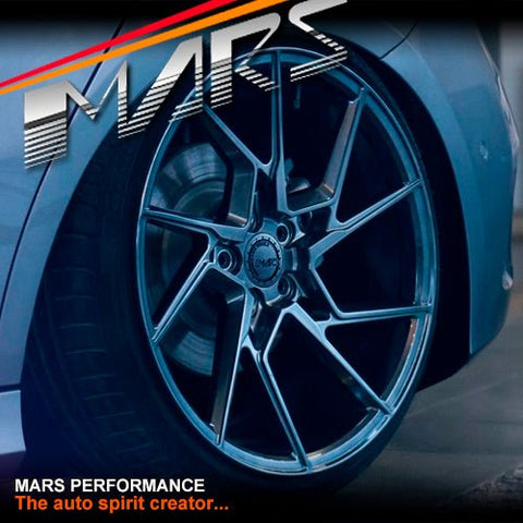 MARS MP - T4 Hyper Black 19 Inch Twist Spork Concave Alloy Wheels Rims 5x112 - Mars Performance