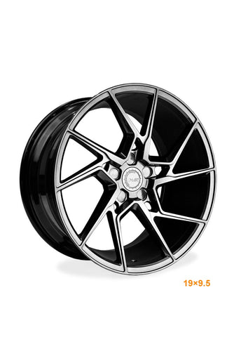 MARS MP - T4 Hyper Black 19 Inch Twist Spork Concave Alloy Wheels Rims 5x114.3 - Mars Performance