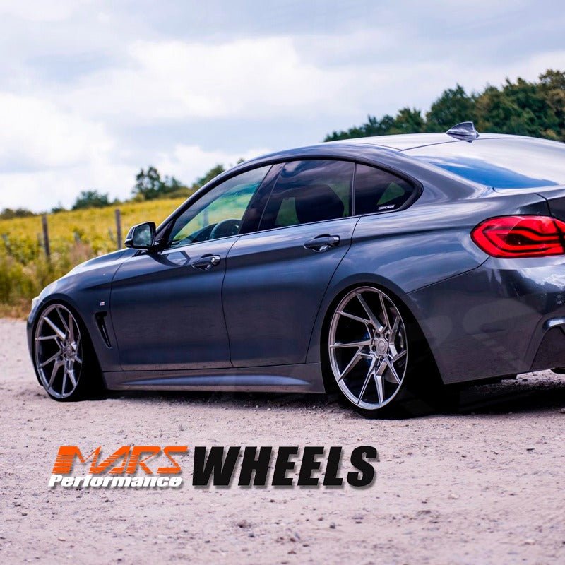 MARS MP - T4 Hyper Black 19 Inch Twist Spork Concave Alloy Wheels Rims 5x114.3 - Mars Performance