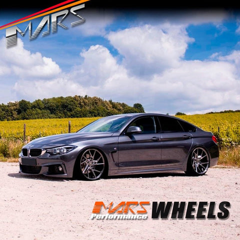 MARS MP - T4 Hyper Black 19 Inch Twist Spork Concave Alloy Wheels Rims 5x114.3 - Mars Performance