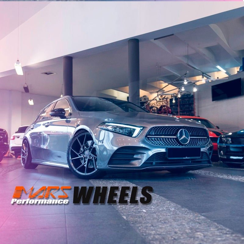 MARS MP - T4 Hyper Black 19 Inch Twist Spork Concave Alloy Wheels Rims - Mars Performance