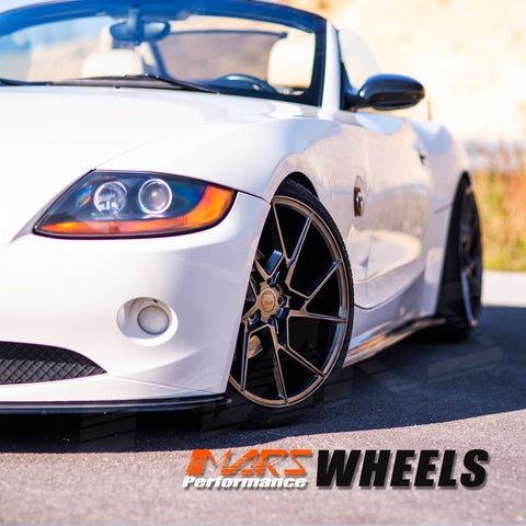MARS MP - T4 Hyper Black 19 Inch Twist Spork Concave Alloy Wheels Rims - Mars Performance