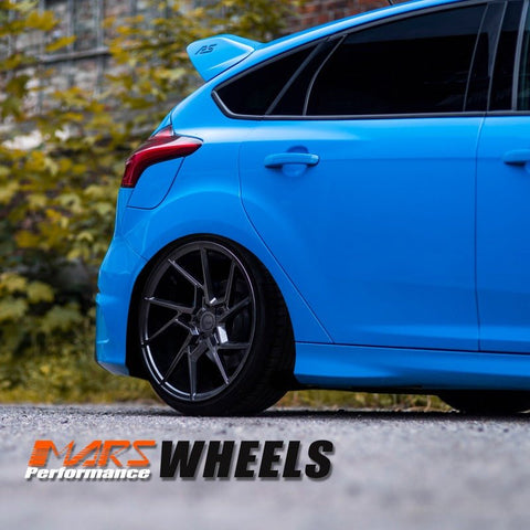 MARS MP - T4 Hyper Black 19 Inch Twist Spork Concave Alloy Wheels Rims - Mars Performance
