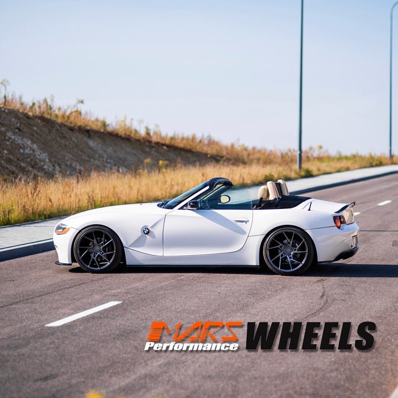MARS MP - T4 Hyper Black 19 Inch Twist Spork Concave Alloy Wheels Rims - Mars Performance