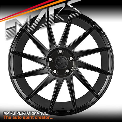 MARS MP - TW Gloss Black 4x 19 Inch Twist Concave Stag Alloy Wheels Rims 5x112 - Mars Performance