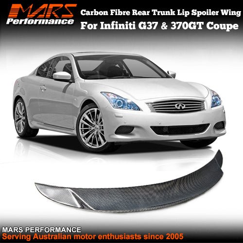 MARS Performance Carbon Fibre Rear Trunk Lip Spoiler Wing for Infiniti G37 & 370GT Coupe - Mars Performance