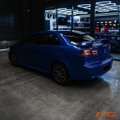 Mars Performance Full Smoked 3D LED Tail lights for Mitsubishi Lancer CJ CF & EVO X Sedan 2007 - 2018 - Mars Performance