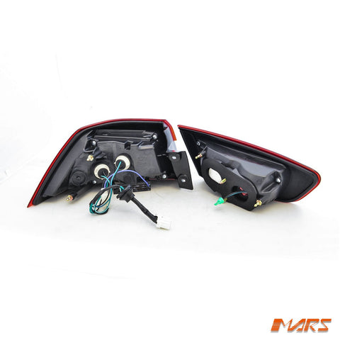 Mars Performance Full Smoked 3D LED Tail lights for Mitsubishi Lancer CJ CF & EVO X Sedan 2007 - 2018 - Mars Performance