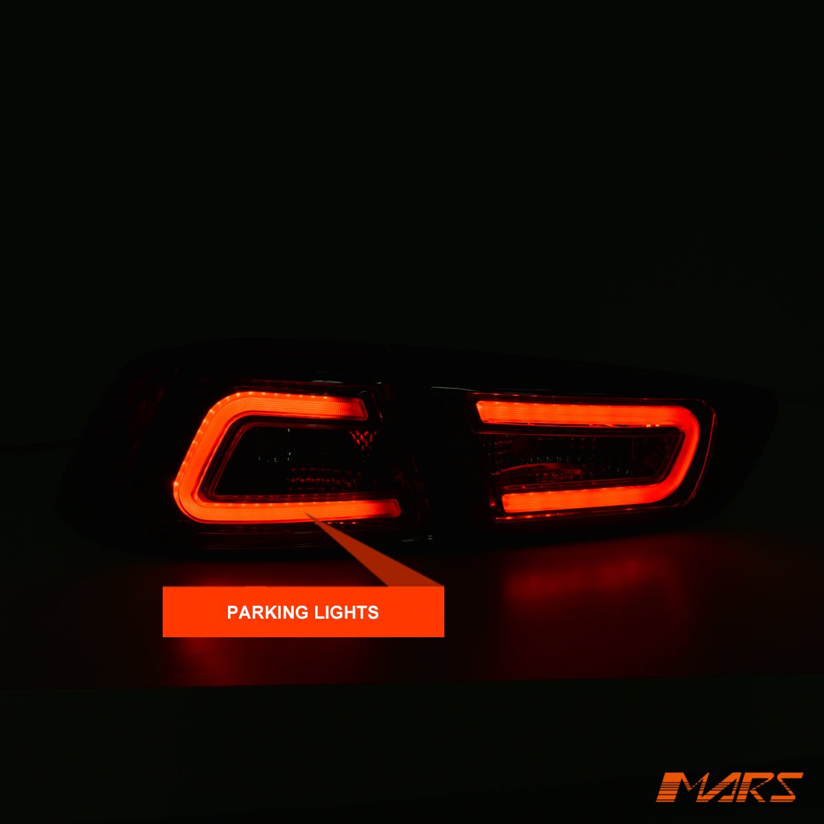 Mars Performance Full Smoked 3D LED Tail lights for Mitsubishi Lancer CJ CF & EVO X Sedan 2007 - 2018 - Mars Performance