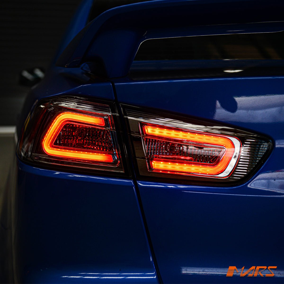 Mars Performance Full Smoked 3D LED Tail lights for Mitsubishi Lancer CJ CF & EVO X Sedan 2007 - 2018 - Mars Performance