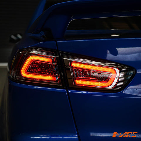 Mars Performance Full Smoked 3D LED Tail lights for Mitsubishi Lancer CJ CF & EVO X Sedan 2007 - 2018 - Mars Performance
