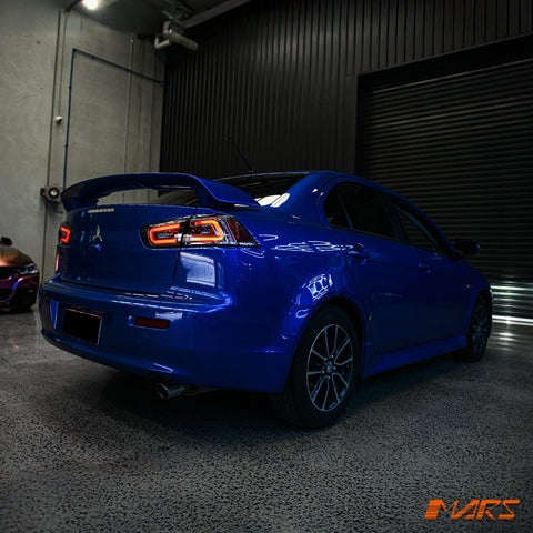 Mars Performance Full Smoked 3D LED Tail lights for Mitsubishi Lancer CJ CF & EVO X Sedan 2007 - 2018 - Mars Performance