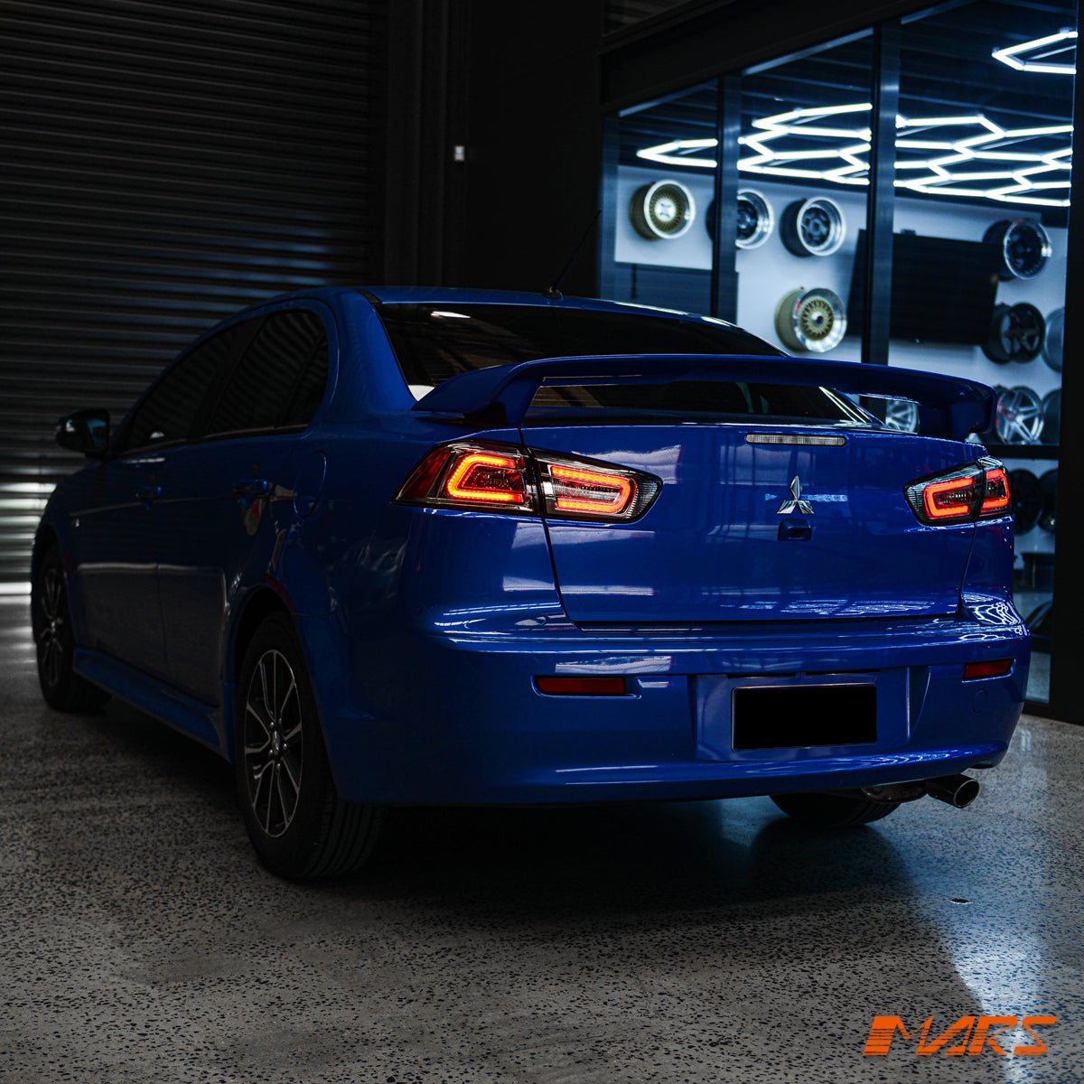 Mars Performance Full Smoked 3D LED Tail lights for Mitsubishi Lancer CJ CF & EVO X Sedan 2007 - 2018 - Mars Performance