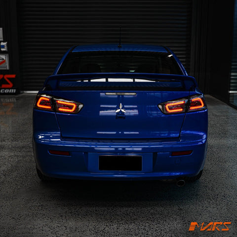 Mars Performance Full Smoked 3D LED Tail lights for Mitsubishi Lancer CJ CF & EVO X Sedan 2007 - 2018 - Mars Performance