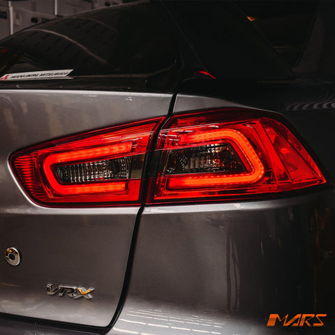 MARS Performance Smoked Red 3D LED Tail lights for Mitsubishi Lancer CJ CF & EVO X Sedan 2007 - 2019 - Mars Performance