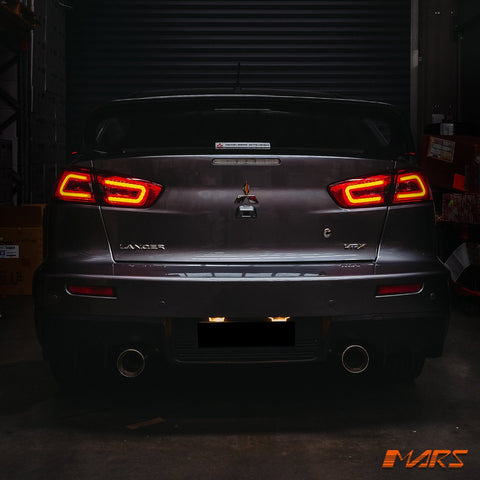 MARS Performance Smoked Red 3D LED Tail lights for Mitsubishi Lancer CJ CF & EVO X Sedan 2007 - 2019 - Mars Performance