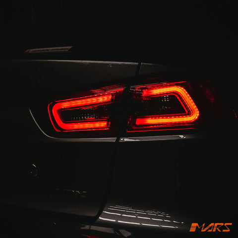 MARS Performance Smoked Red 3D LED Tail lights for Mitsubishi Lancer CJ CF & EVO X Sedan 2007 - 2019 - Mars Performance