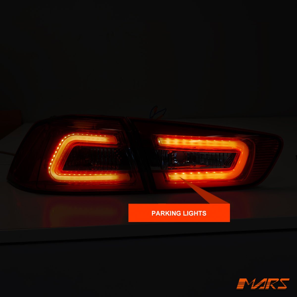 MARS Performance Smoked Red 3D LED Tail lights for Mitsubishi Lancer CJ CF & EVO X Sedan 2007 - 2019 - Mars Performance
