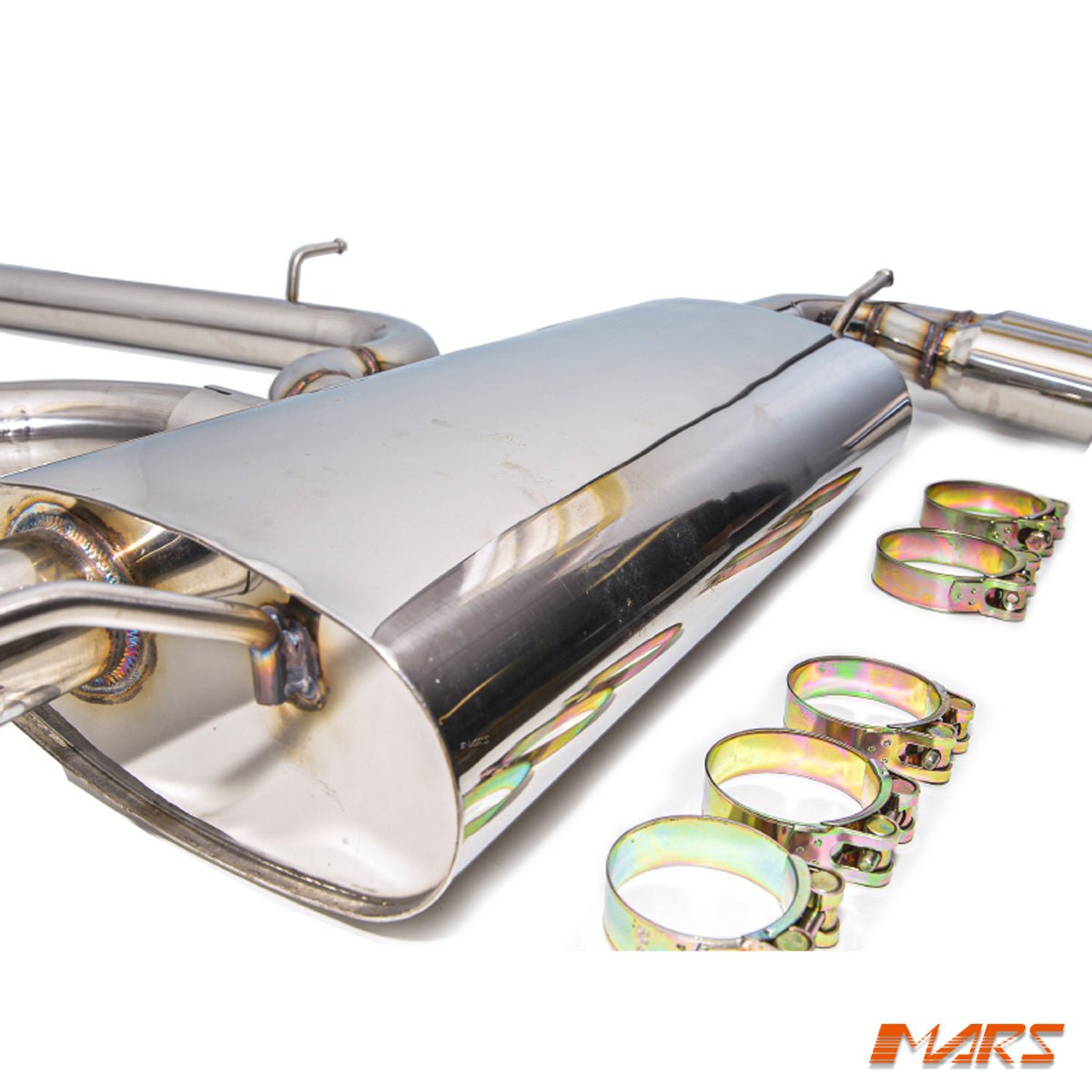 Mars Performance Twin Outlet Muffler Exhaust CAT - BACK for AUDI TT 8J 4WD Quattro 2006 - 2014 - Mars Performance