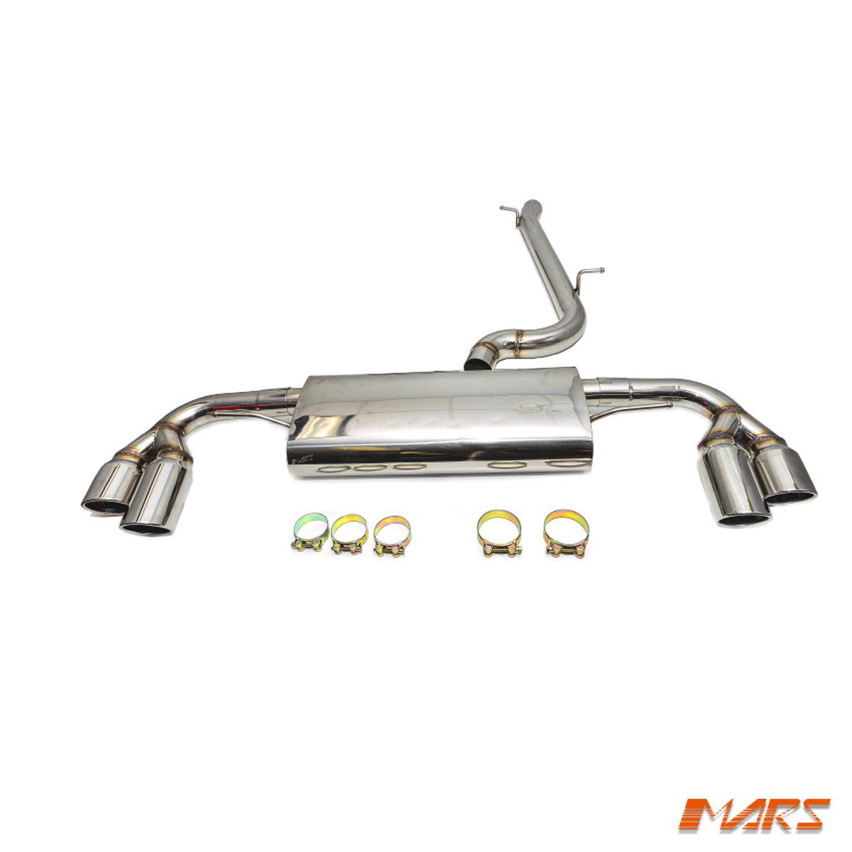 Mars Performance Twin Outlet Muffler Exhaust CAT - BACK for AUDI TT 8J 4WD Quattro 2006 - 2014 - Mars Performance