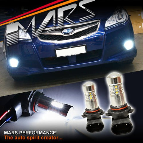 MARS Projector Super Bright LED SMD Bumper Bar Driving Fog Lights Bulbs for Subaru 5GEN Liberty OutBack & Impreza 07 - 13 - Mars Performance