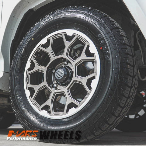 MARS Terrain MP - G1 16x5.5 inch Gun Metal with Machined Lip 4WD Off Road Alloy Wheels Rims 5x139.7 for Suzuki Jimny - Mars Performance