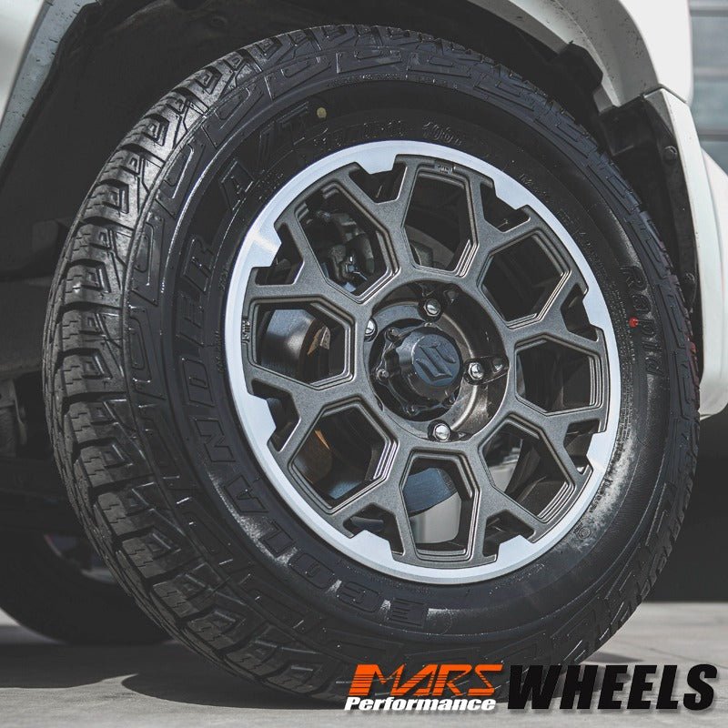 MARS Terrain MP - G1 16x5.5 inch Gun Metal with Machined Lip 4WD Off Road Alloy Wheels Rims 5x139.7 for Suzuki Jimny - Mars Performance