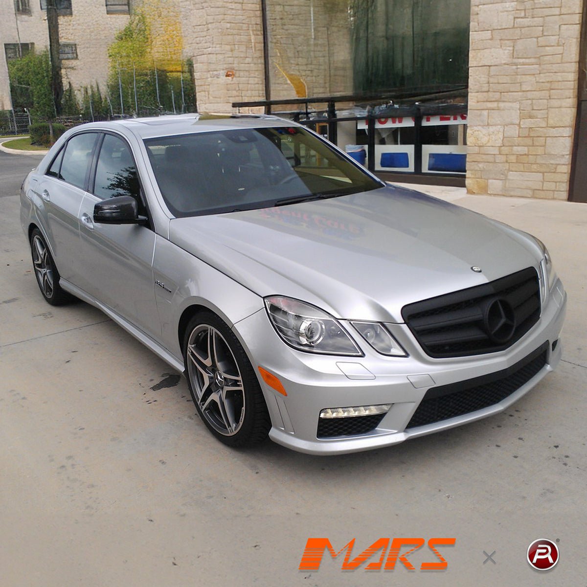 Matt Black AMG Style Front Bumper Bar Grille Grill Bodykit for Mercedes - Benz E - Class W212 2009 - 2013 - Mars Performance