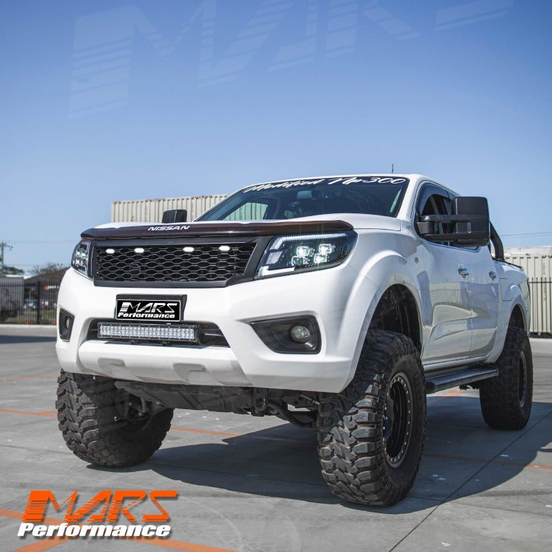 Matt Black Front Bumper Bar Grille Grill Bodykit Mesh for Nissan NAVARA UTE NP300 D23 2015 - 2020 - Mars Performance