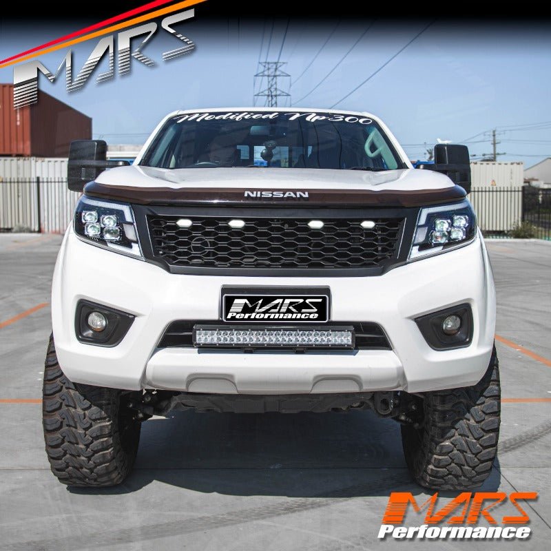 Matt Black Front Bumper Bar Grille Grill Bodykit Mesh for Nissan NAVARA UTE NP300 D23 2015 - 2020 - Mars Performance