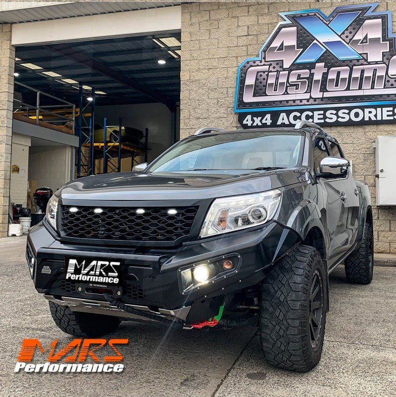 Matt Black Front Bumper Bar Grille Grill Bodykit Mesh for Nissan NAVARA UTE NP300 D23 2015 - 2020 - Mars Performance