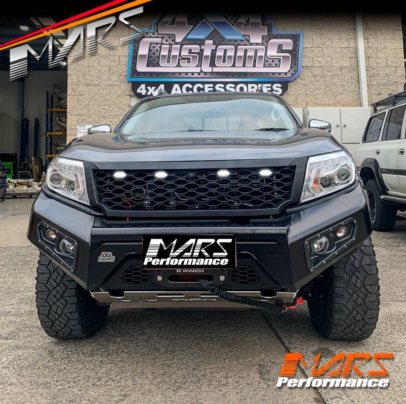 Matt Black Front Bumper Bar Grille Grill Bodykit Mesh for Nissan NAVARA UTE NP300 D23 2015 - 2020 - Mars Performance
