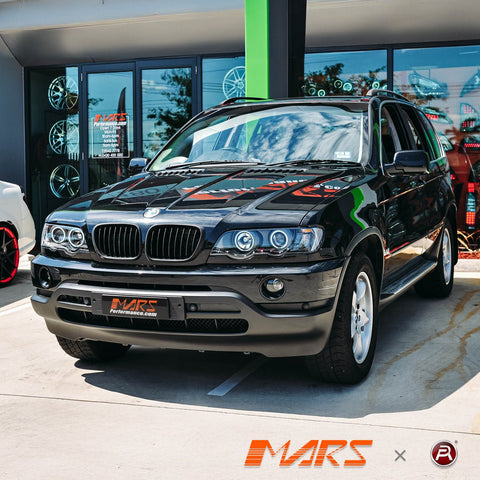 Matt Black M Style Front Kidney Grille Grill Bodykit for BMW X5 E53 2000 - 2003 Pre LCI - Mars Performance