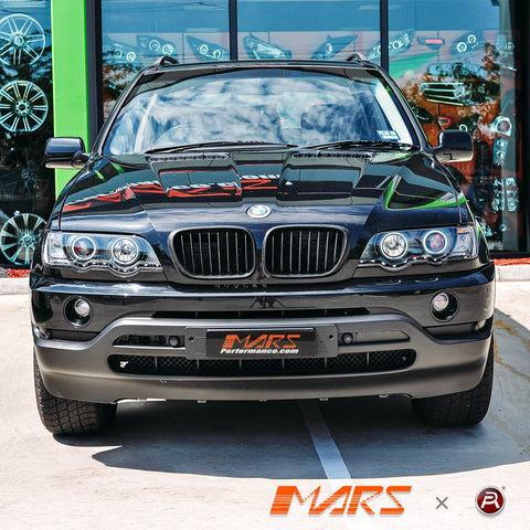 Matt Black M Style Front Kidney Grille Grill Bodykit for BMW X5 E53 2000 - 2003 Pre LCI - Mars Performance