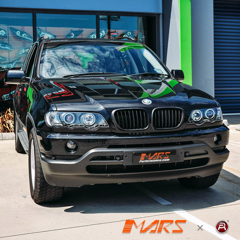 Matt Black M Style Front Kidney Grille Grill Bodykit for BMW X5 E53 2000 - 2003 Pre LCI - Mars Performance