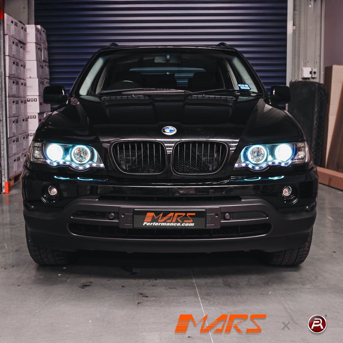 Matt Black M Style Front Kidney Grille Grill Bodykit for BMW X5 E53 2000 - 2003 Pre LCI - Mars Performance