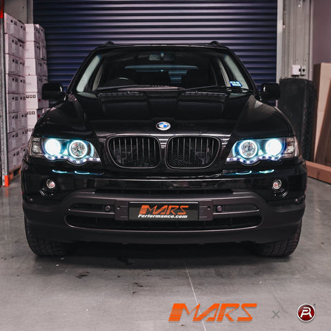 Matt Black M Style Front Kidney Grille Grill Bodykit for BMW X5 E53 2000 - 2003 Pre LCI - Mars Performance