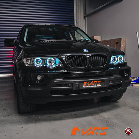 Matt Black M Style Front Kidney Grille Grill Bodykit for BMW X5 E53 2000 - 2003 Pre LCI - Mars Performance