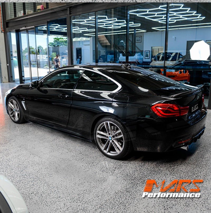 Matt Black M Tech Sports Style Side Skirts Lip Spoiler Bodykit for BMW 4 - Series F32 Coupe F33 Convertible F36 Sedan - Mars Performance