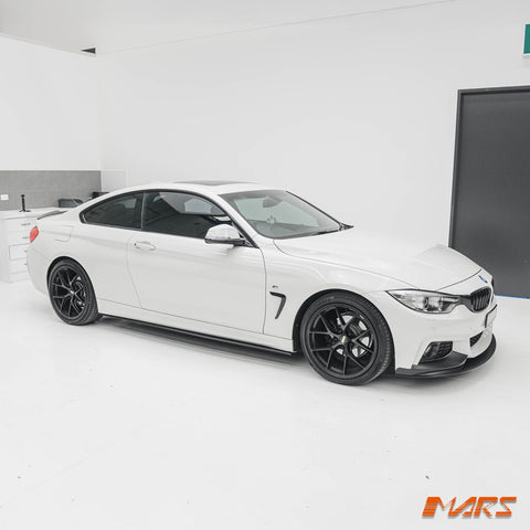 Matt Black M Tech Sports Style Side Skirts Lip Spoiler Bodykit for BMW 4 - Series F32 Coupe F33 Convertible F36 Sedan - Mars Performance