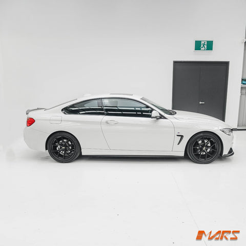 Matt Black M Tech Sports Style Side Skirts Lip Spoiler Bodykit for BMW 4 - Series F32 Coupe F33 Convertible F36 Sedan - Mars Performance