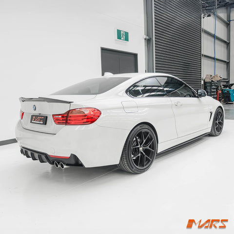 Matt Black M Tech Sports Style Side Skirts Lip Spoiler Bodykit for BMW 4 - Series F32 Coupe F33 Convertible F36 Sedan - Mars Performance